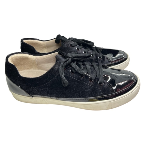 Naturalizer 8 black patent velvet lace up casual shoes comfort business neutral - Picture 1 of 9